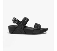 Fitflop Womens LULU GLITTER Ladies Back-Strap Sandals Black - Size UK 7