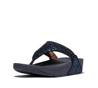 Fitflop Women's LULU Glitter Toe-Thongs Open Sandals, Blue (Midnight Navy 399), 5 UK