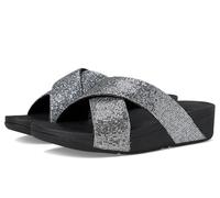 FitFlop Women's Lulu Glitterball Cross Slides Wedge Sandal