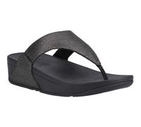 Fitflop Womens Lulu Glitz Toe Post Ladies Summer - Black - Size UK 8