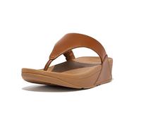 Fitflop Women's Lulu Leather Flip Flops, Toe-Post Sandals, Comfortable with Natural Arch Support - Beige - 7 UK