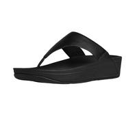 Fitflop Women's Lulu Leather Flip Flops, Toe-Post Sandals, Comfortable with Natural Arch Support - Black - 3 UK