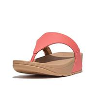 Fitflop Women's Lulu Leather Flip Flops, Toe-Post Sandals, Comfortable with Natural Arch Support - Rosy Coral - 4 UK