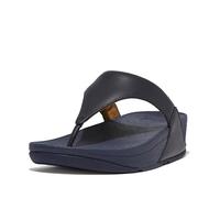 Fitflop Women's Lulu Leather Toepost Flip Flop, Deepest Blue, 6.5 UK