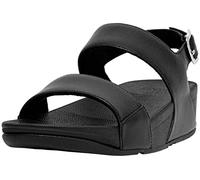 Fitflop Women's Lulu Leather Wedge Sandal, All Black, 4 UK