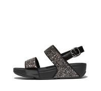 Fitflop Women's LULU Multi-Tonal Glitter Back-Strap Sandals, Black, 3 UK