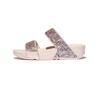 Fitflop Women's LULU Multi-Tonal Glitter Slides Sandal, Pink, 5 UK