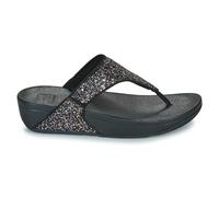 Fitflop Womens Lulu Multi Tonal Glitter Toe Post PU Black Multi Sandals 5.5 UK