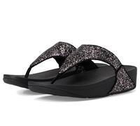 Fitflop Women's LULU Multi-Tonal Glitter Toe-Post Sandals, Black, 5 UK