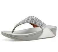 Fitflop Women's Lulu Shimmerfoil Toe-Thong Sandals in Silver
