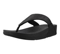 Fitflop Toe-Post Sandals Lulu Shimmerglitz Flat Black EU 38 Women's