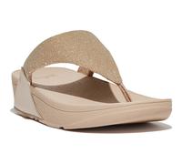 Fitflop Women's LULU SHIMMERLUX Toe-Post Sandals, Latte Beige, 8 UK