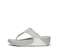 Fitflop Women's LULU SHIMMERLUX Toe-Post Sandals, Silver, 8 UK