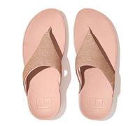 Fitflop Womens Lulu Shimmerlux Toe Post Synthetic Rose Gold Sandals 6 UK