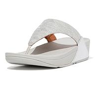 Fitflop Women's Lulu Glitz Toe-Post Sandals, Silver, 8 UK