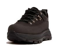 Fitflop Women's Neo D Hyker Waterproof Leather Sneakers, All Black, 7 UK