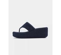 FitFlop Womens PLATFFORMS Denim Wedge Toe-Post Sandals - Light Denim E01