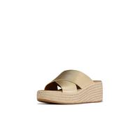 Fitflop Platfforms Leather Women's Platino Sandals - UK 6