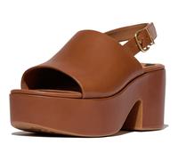 FitFlop Women's Platfforms Heeled Backstrap Sandal in Tan | Size: 7 FitFlop Tan 7