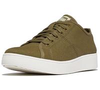 FitFlop Women's Rally Canvas Sneakers, Camo-green/Cream, 6 UK