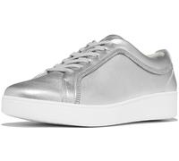 Fitflop Women's Rally Crystal-Trim Leather Sneakers, Silver, 8 UK