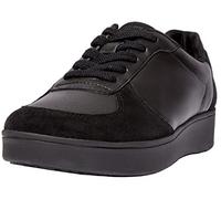 Fitflop Women's Rally Leather/Suede Panel Sneakers, Black, 4.5 UK