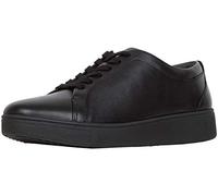 Fitflop Women's Rally Tennis Sneaker-Leather Trainers, Black (All Black 090), 5 UK (38 EU)