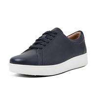Fitflop Women's Rally Trainers - Soft Leather Tennis Sneakers - Comfortable, Lightweight with Natural Arch Support - Midnight Navy - 3 UK