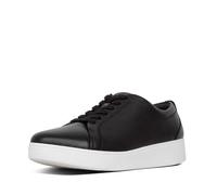 Fitflop Women's Rally Sneakers - Leather Lace-Up - Black UK 5