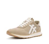 FitFlop Womens Retro-Q FF Fabric/Suede Trainers - Cappuccino/Cream E08 - Cappuccino/Cream E08 - UK5 EU38 US7