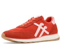 FitFlop Womens Retro-Q Ff Fabric/Suede Sneakers, Cherry Tomato/Warm Pink, 11