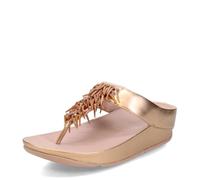 FitFlop Women's Rumba Wedge Sandal, Metallic Rose Gold, 8 UK