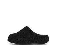 FitFlop Women's Shuv Curly-Shearling Clogs, All Black, 3 UK