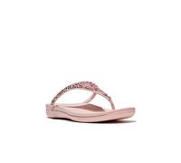 FitFlop Women's Solay Mixed-Crystal Toe-Post Sandals Nude | Size: 6 FitFlop Nude 6