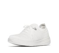 FitFlop Women's Super-q Knit Slip-on Laced Sneakers, Urban White, 6 UK