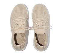 Fitflop Women's Super-Q Knit Slip-ON Laced Sneakers, Arctic Grey/Silver, 6 UK
