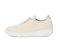 FitFlop Women's Super-q Knit Slip-on Laced Sneakers, Paris Beige, 5.5 UK