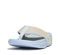 FitFlop Women's Surfa Multi-Tone Webbing Toe-Post Sandals Wedge, Skywash Blue, 5 UK