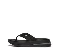 Fitflop Women's SURFF Two-Tone Webbing Toe-Post Sandals, Black, 6.5 UK