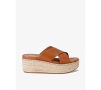 Fitflop Womens Tan Eloise Cross-strap Leather Sandals Eur 38/5 Uk Women