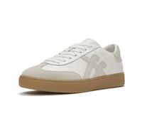 FitFlop Womens The Dash T-Toe Leather/Suede Sneakers, Urban White Mix, 6