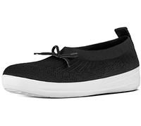 Fitflop Women's Uberknit Ballerina Closed Toe Ballet Flats, Black, 4 UK