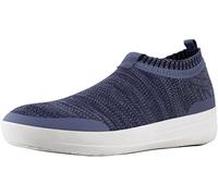 Fitflop Women's Uberknit Sneakers-Metallic Slip on Trainers, Blue (Indian Blue/Powder Blue), 5.5 UK (38.5 EU)