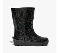 Girl's FitFlop WONDERWELLY Kids Rain Boots Black Glitter - Size: UK 10 small kids