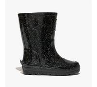 Fitflop Boy's Unisex Kids Toddler Wonderwelly Sparkle Fashion Boot, Black Glitter, 8 UK Child