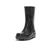 Fitflop Kids Wonderwelly Fashion Boot, Black Glitter, 12 UK