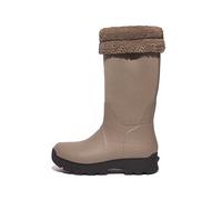 FitFlop WonderWellyTM ATB Minky Grey Fleece-Lined Roll-Down Rain Boots Natural