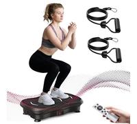FitFlux Whole Body Vibration Plate Exercise Machine 265 lbs Capacity with 99 Speed Levels, Remote Control, LED Display, Resistance Bands & Programs Home Exercise Equipment Weight Loss for Women & Men