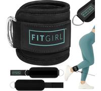 FITGIRL - The Best Ankle Strap for Cable Machines and Resistance Bands, Work Out Cuff Attachment for Home & Gym, Booty Workouts - Kickbacks, Leg Extensions, Hip Abductors, for Women Only (Mint, Pair)