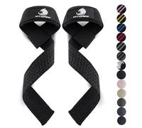 Fitgriff® Lifting Straps (Padded) for Strength Training, Bodybuilding, Fitness - Deadlift Straps - Lifting Straps - for Men and Women (Original Black, Silicone)